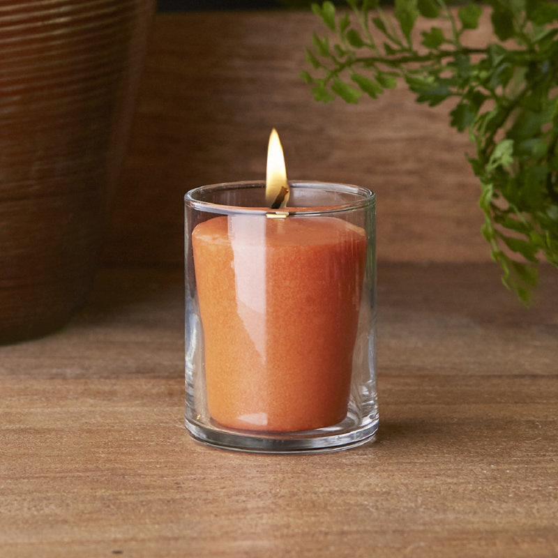 Pumpkin Spice Lavender Scented Beeswax Votive Candle Set