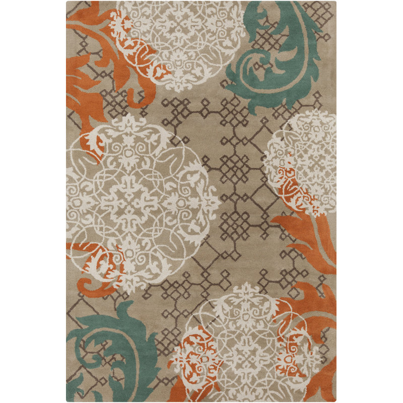 Handmade Blue Wool Tufted 5' x 7' Area Rug