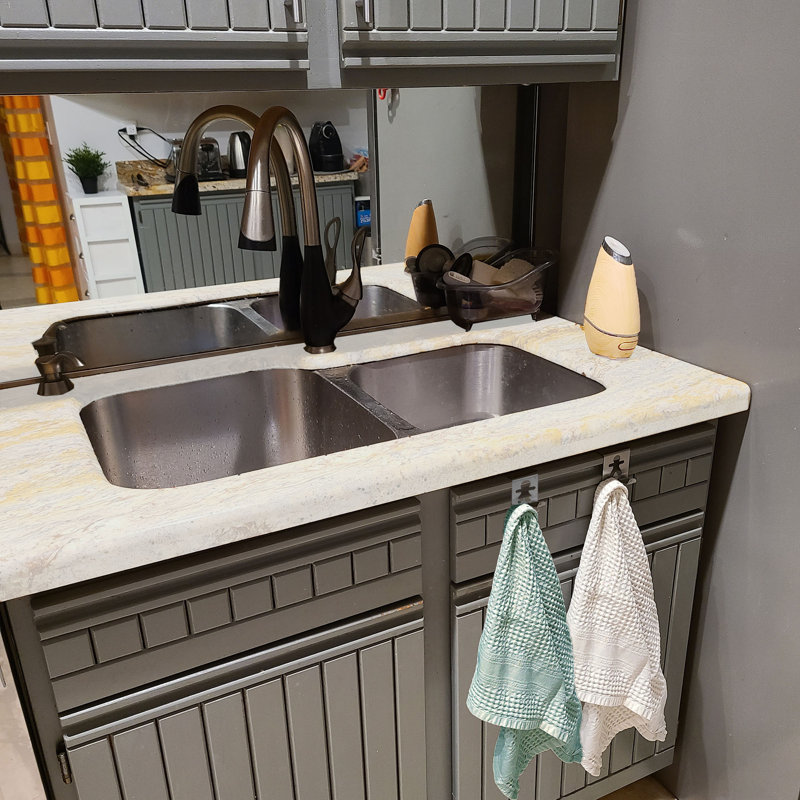 Stainless Steel Silver Over Cabinet Door Hooks Set