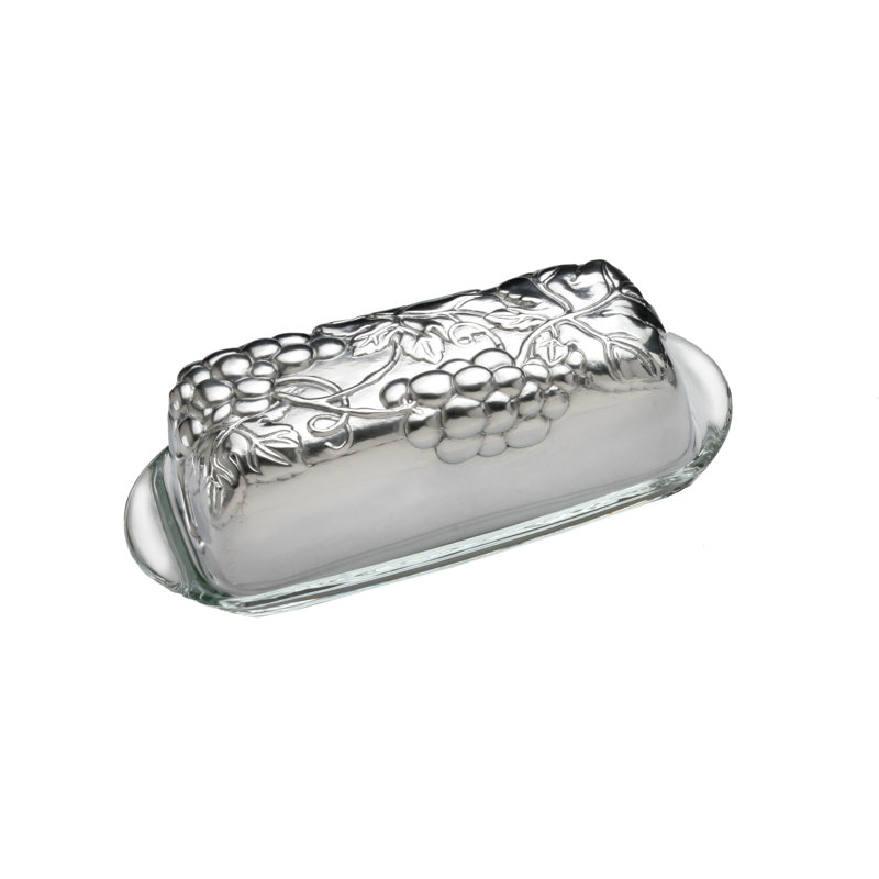 Arthur Court Grape Aluminum Oval Butter Dish