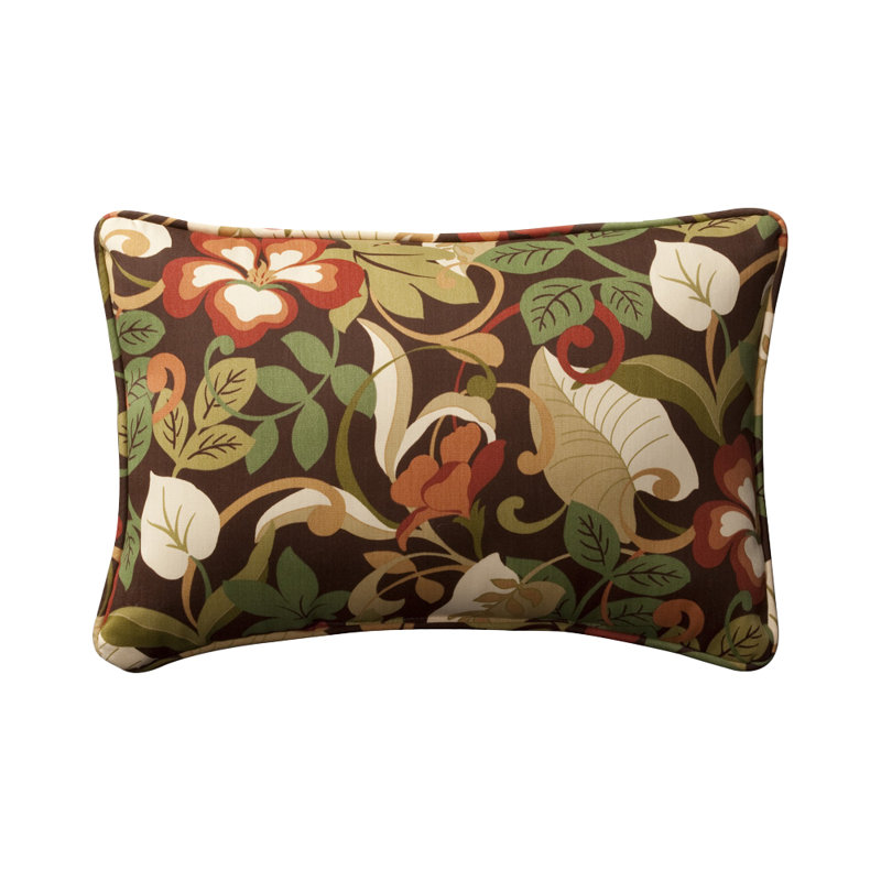 Black and Yellow Floral Oversized Lumbar Pillows Set