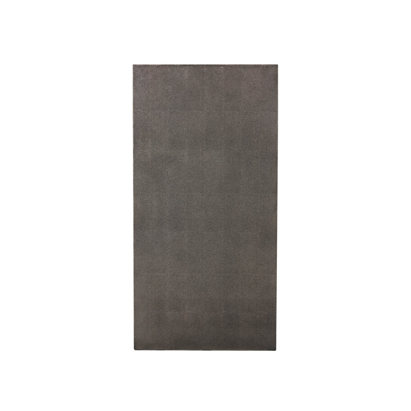 68'' Gray Leather and Aluminum Contemporary Sideboard