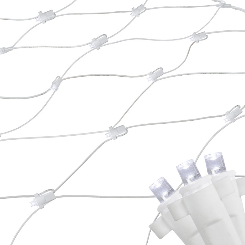 Pure White LED Outdoor Christmas Net Lights