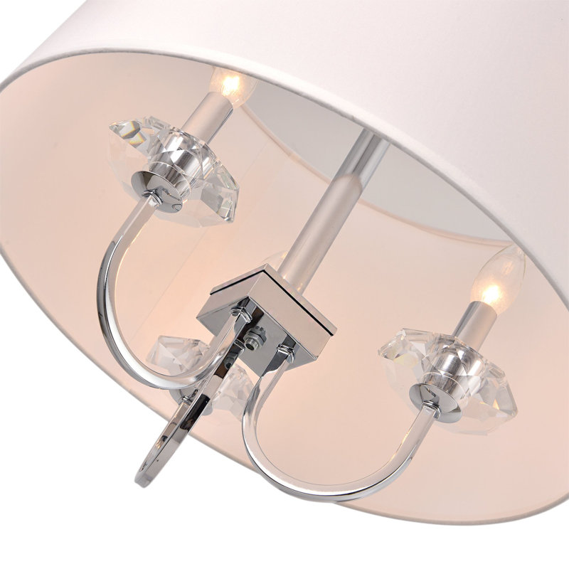 Azure Elegance 47" Chrome & Clear Glass Contemporary Chandelier