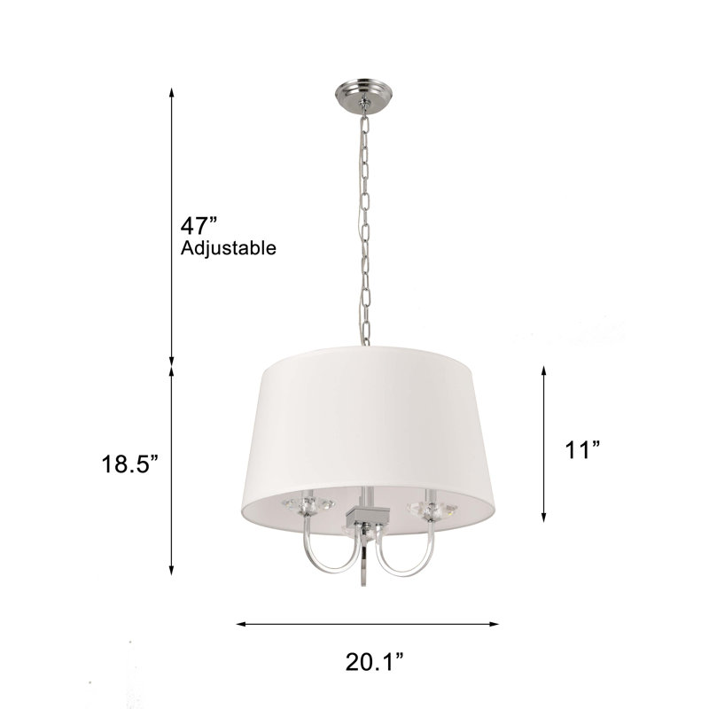 Azure Elegance 47" Chrome & Clear Glass Contemporary Chandelier