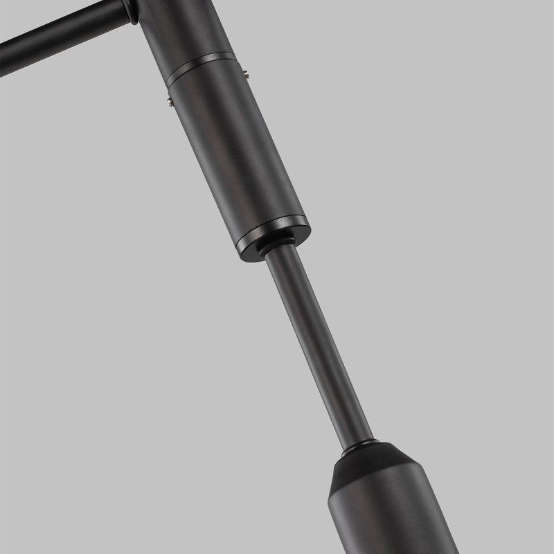 Midnight Black Steel 5-Light Sputnik Chandelier