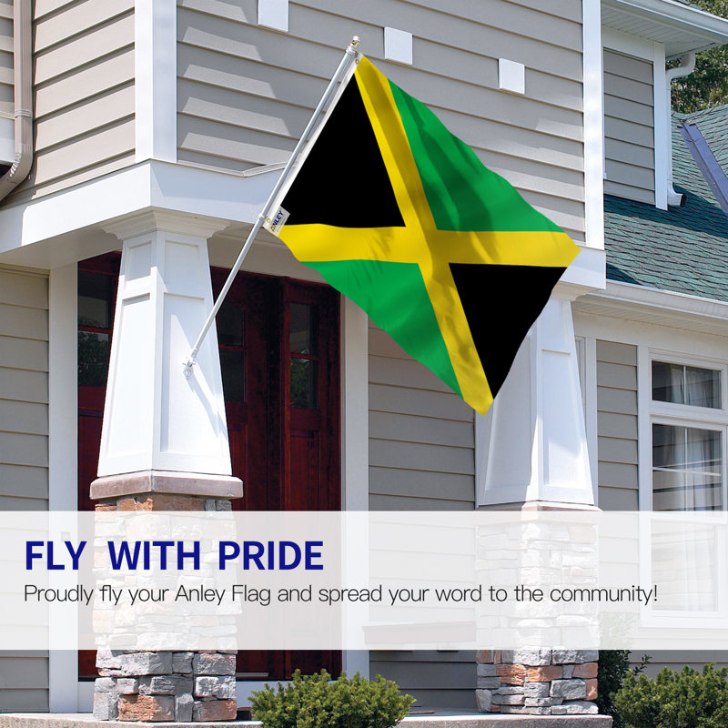 Jamaican National Polyester 3x5 Foot House Flags with Grommets