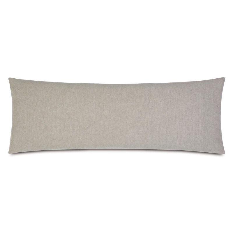Gray Quilted Rectangular Polyester Throw Pillow