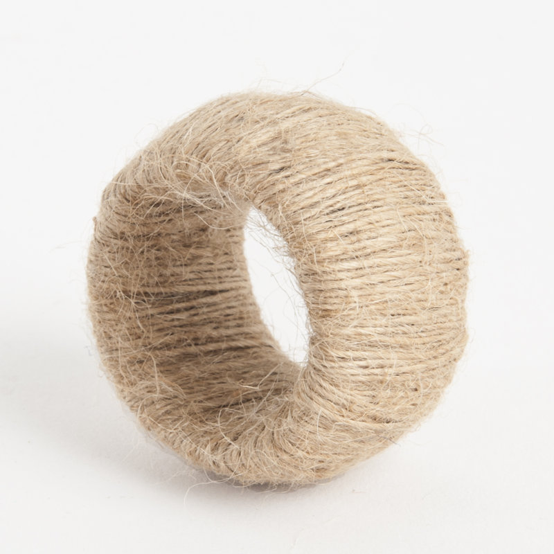 Natural Jute Elegant Design Napkin Rings, Set of 4