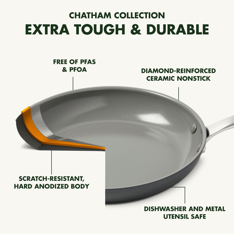 Gray 10" Aluminum Ceramic Nonstick Frying Pan