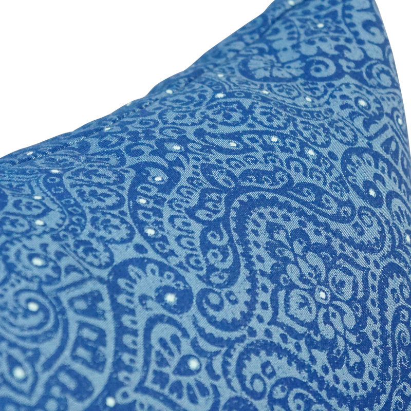 Mabul Aegean Blue Jacquard 17" Throw Pillows Set