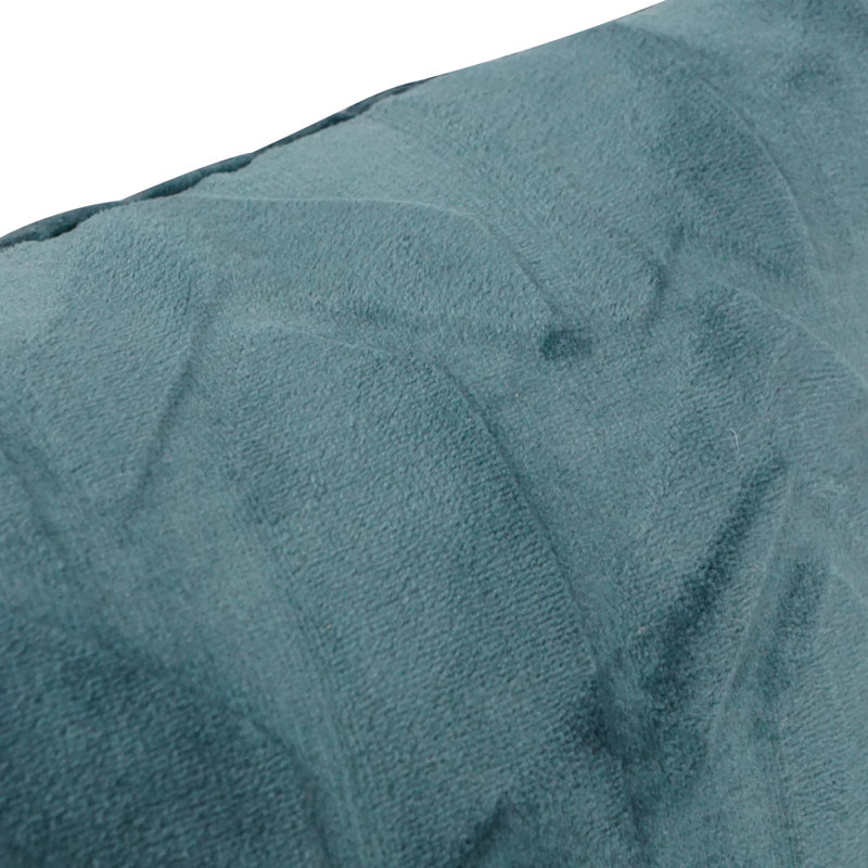 Agora Teal Faux Fur Square Throw Pillow Set