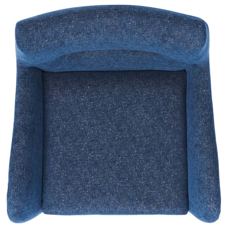 Tilbrook Navy Upholstered Armchair with Gold Retro Legs