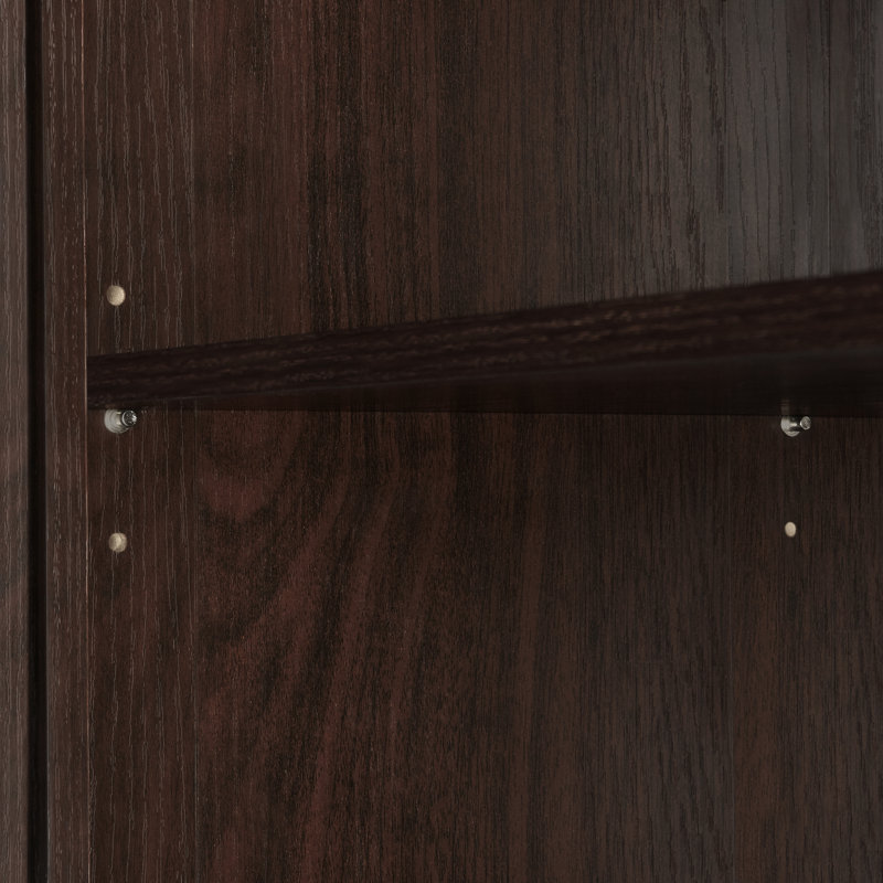 Hayward 43'' Dark Woodgrain Adjustable Shelving Living Room Cabinet