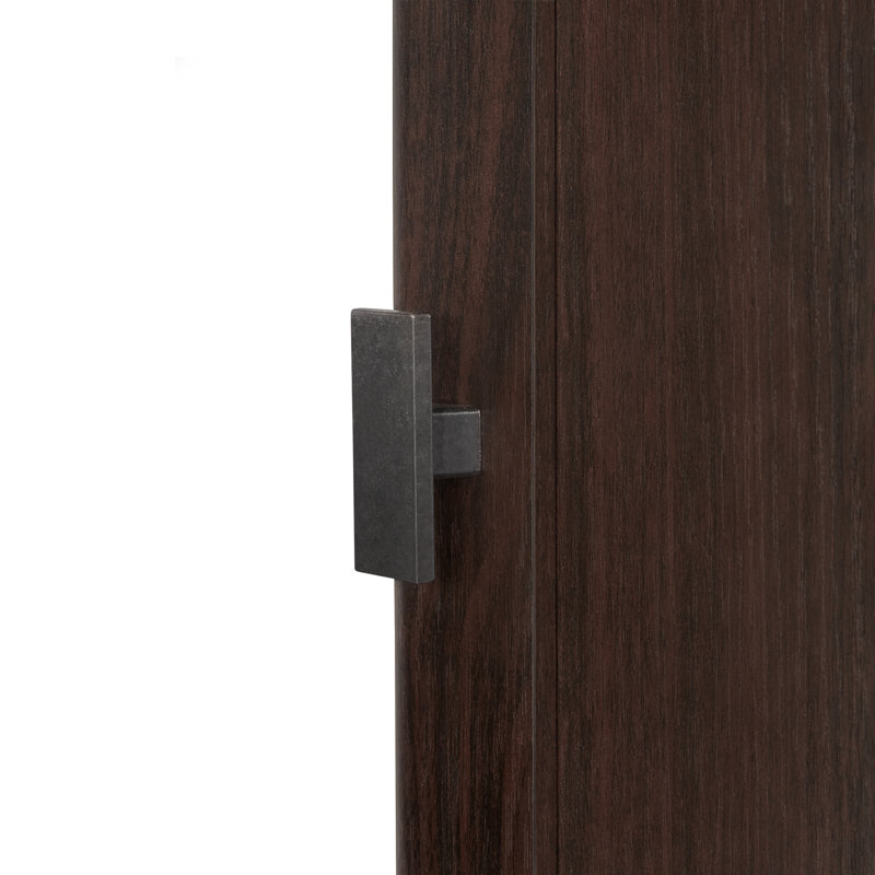 Hayward 43'' Dark Woodgrain Adjustable Shelving Living Room Cabinet