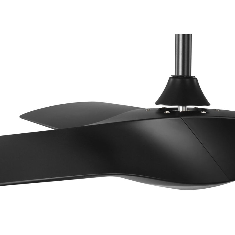 52'' Black Modern Ceiling Fan with LED Light and Remote