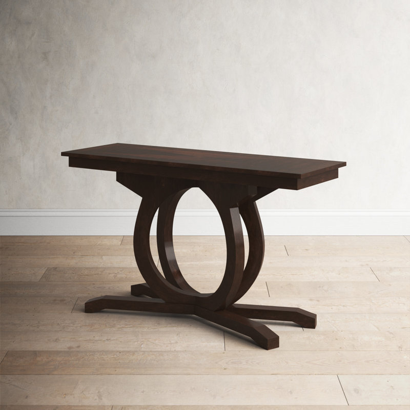 Chalamet Contemporary 50'' Brown Solid Wood Console Table