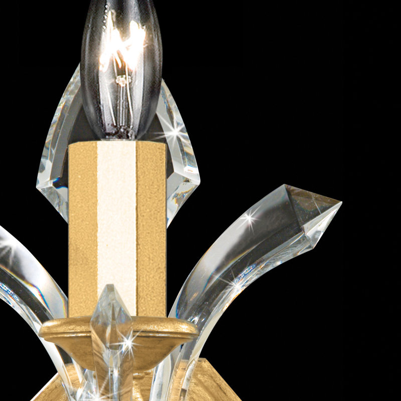 Gold Leaf Crystal Dimmable Indoor Wall Sconce
