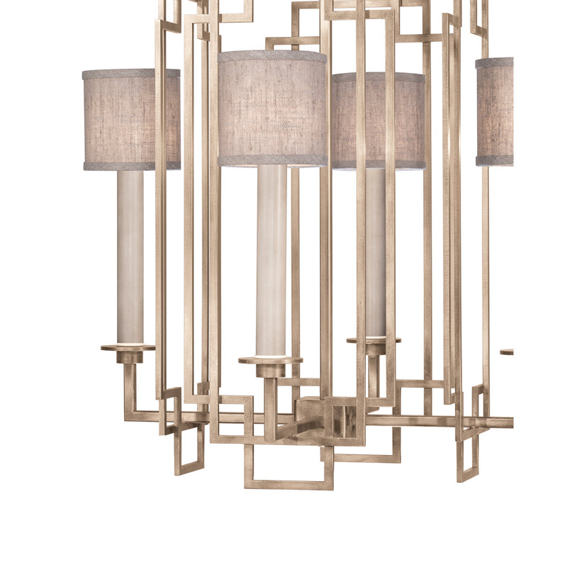 Cienfuegos Gold Leaf 4-Light Crystal Cage Chandelier