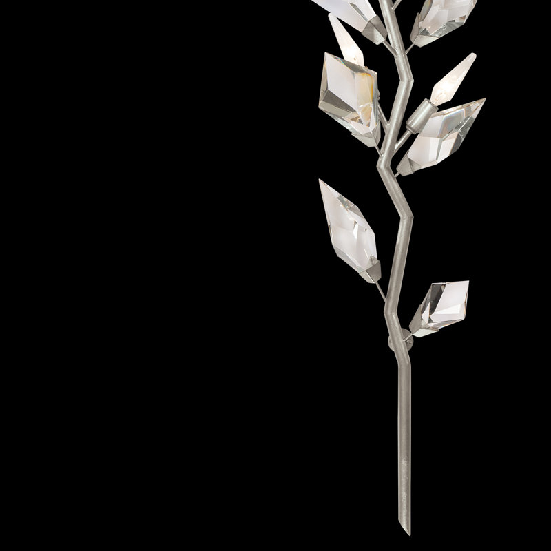Foret Crystal Leaf Silver 4-Light Dimmable Sconce