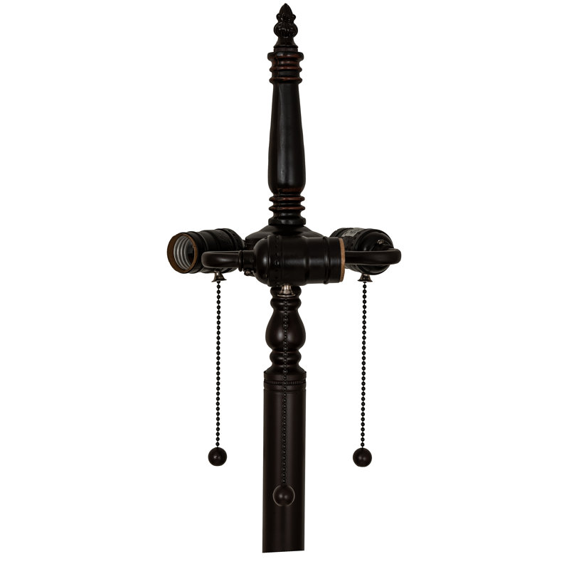 60" Mahogany Bronze Stained Glass Floor Lamp with Ruby and Coral Accents