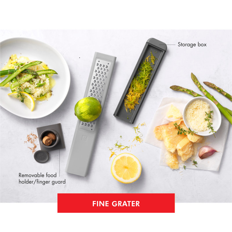 Zwilling Z-Cut Fine Grater with Storage Tray and Finger Guard
