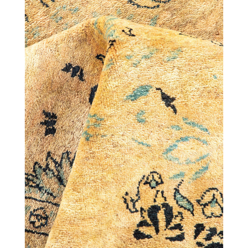 Hand-Knotted Multicolor Wool Area Rug 8' x 10'