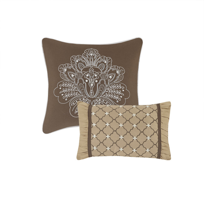 Bellagio Brown King Reversible Microfiber Bedspread Set