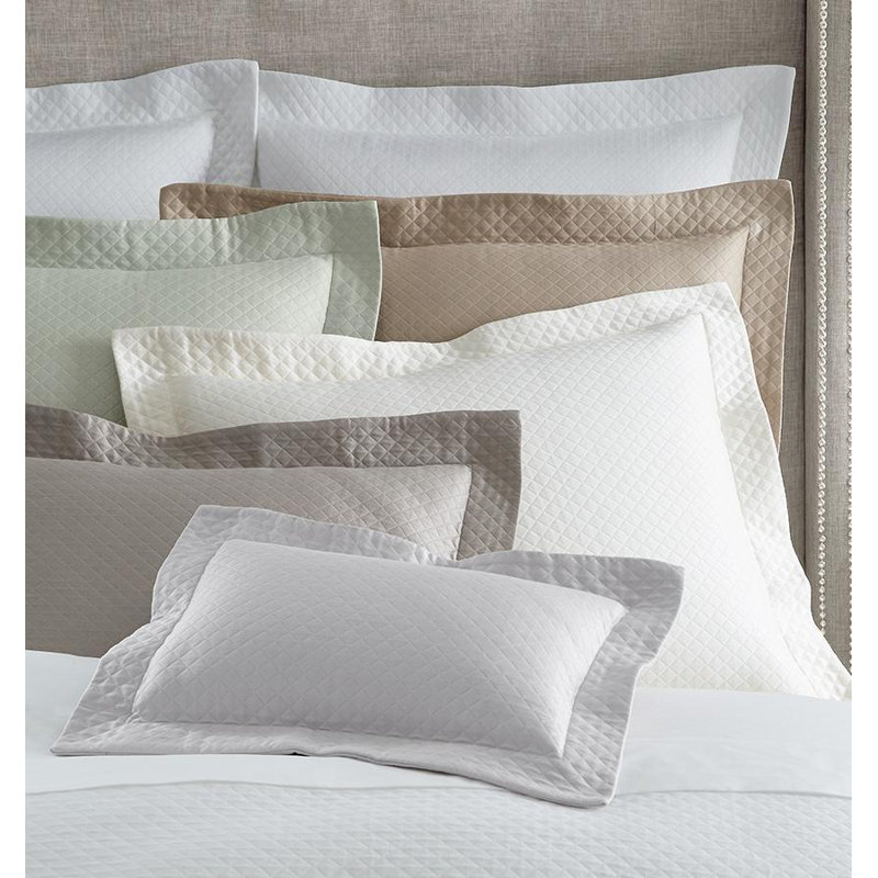 Taupe King Diamond Piqué Cotton Coverlet