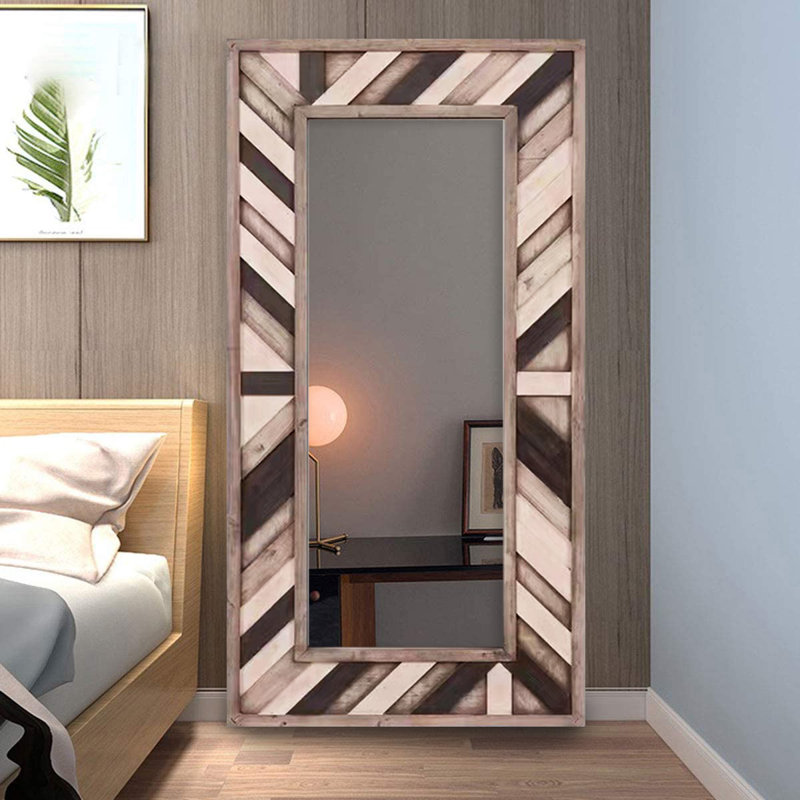 Classic Full-Length Solid Wood Leaning Mirror 58'' H X 19'' W