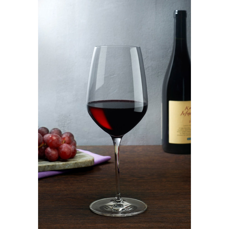 Nude 17 oz. Clear Crystal Red Wine Glass Set of 2