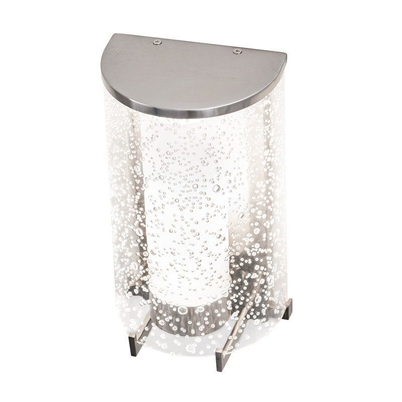 Cilindro Nickel Finish Seedy Acrylic 1-Light Wall Sconce