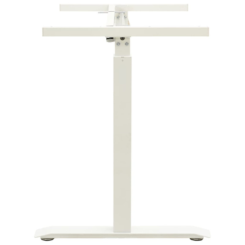 White Adjustable Height Carbon Steel Standing Desk Frame