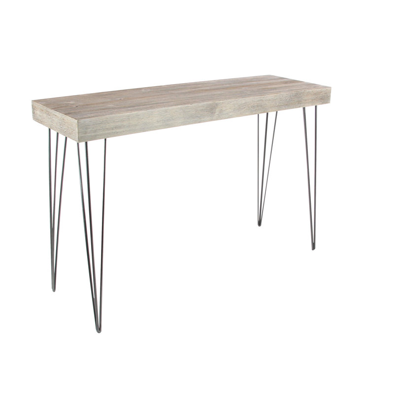 Modern Wood and Metal Console Table with Storage, 47'' Brown