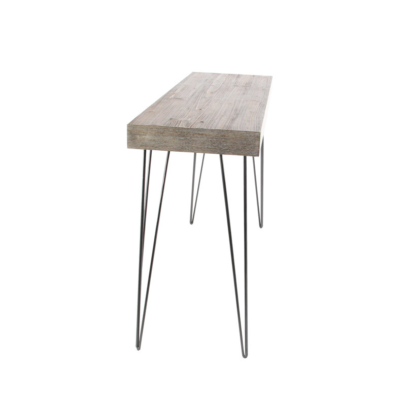 Modern Wood and Metal Console Table with Storage, 47'' Brown