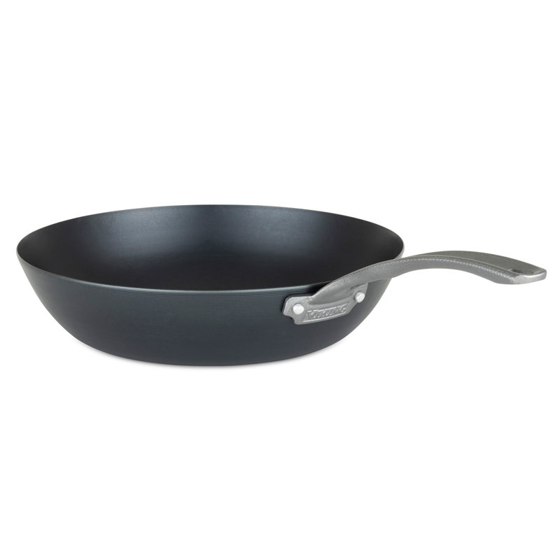 Viking Blue Carbon Steel 12-Inch Wok with Stay-Cool Handle
