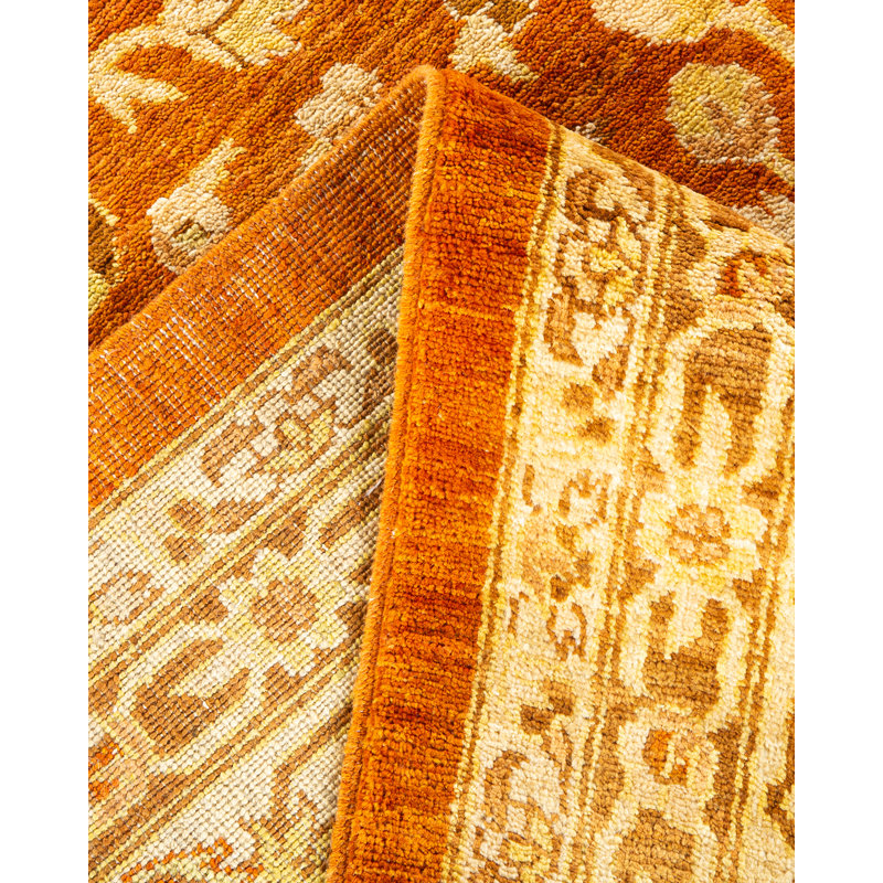 Hand-Knotted Multicolor Wool Floral 9' x 12' Area Rug
