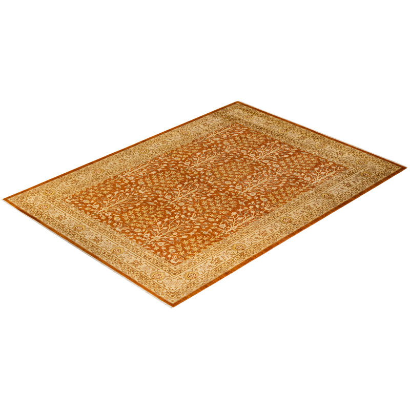 Hand-Knotted Multicolor Wool Floral 9' x 12' Area Rug
