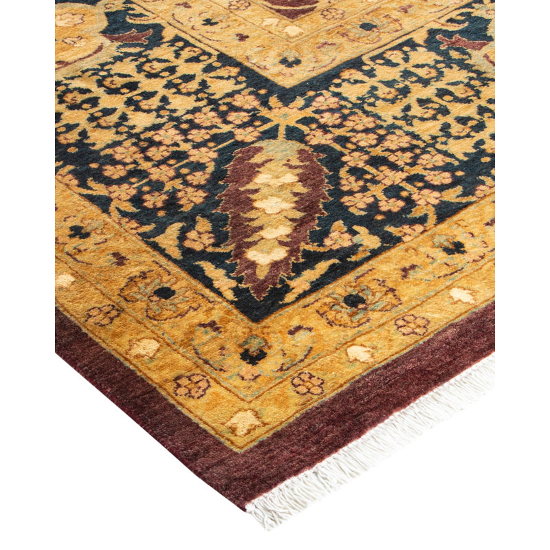 Handmade Red Wool Rectangular Area Rug 9' x 11'