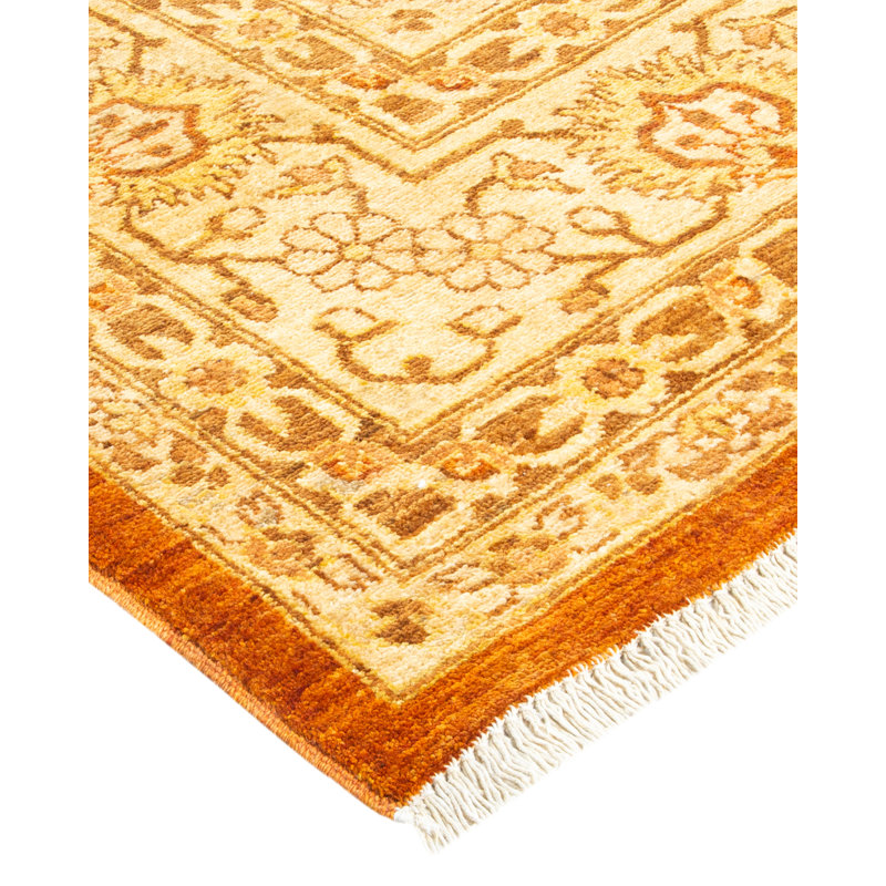 Hand-Knotted Multicolor Wool Floral 9' x 12' Area Rug