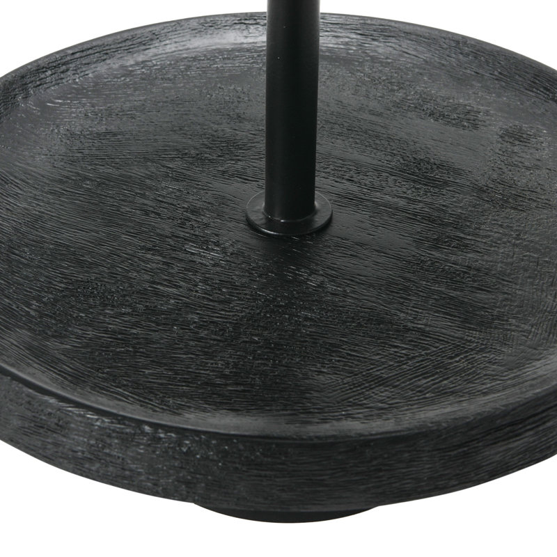 Elegant Black Mango Wood 2-Tiered Cake and Dessert Stand