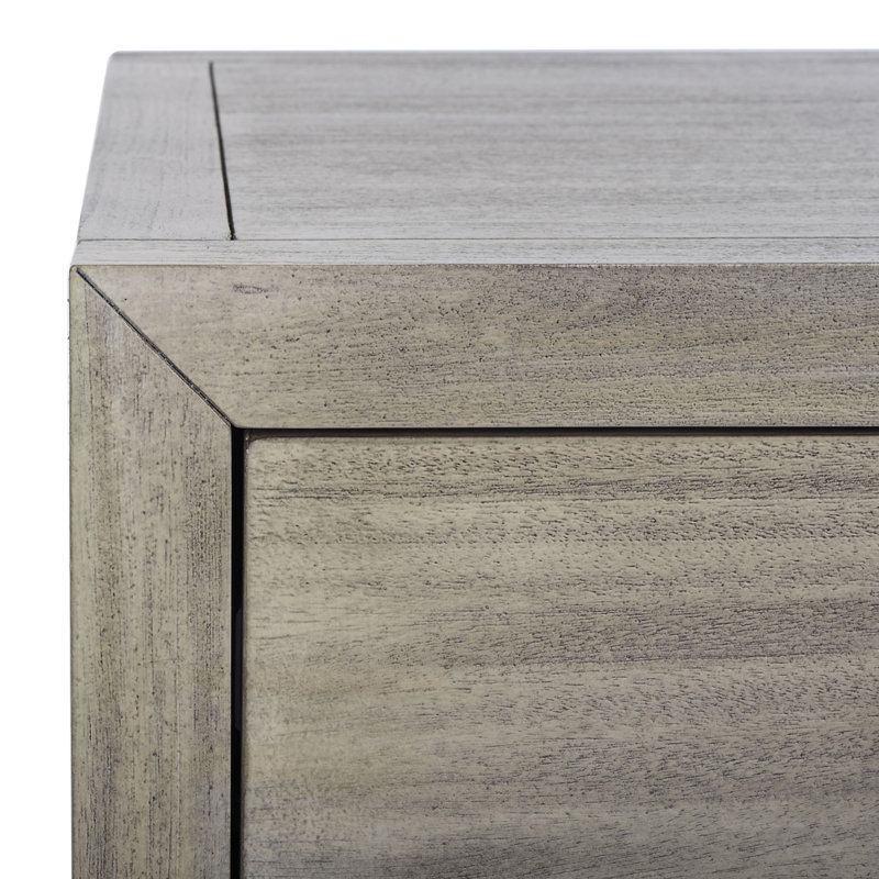Ariella Light Gray Mahogany 1-Drawer Nightstand