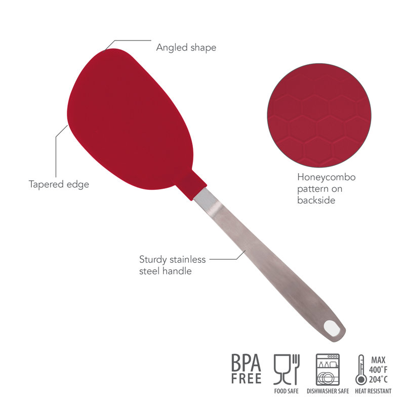 Cayenne Silicone and Stainless Steel Flex Turner