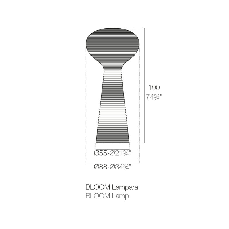 Bloom Matte Ice White Plug-In LED Outdoor Floor Lamp