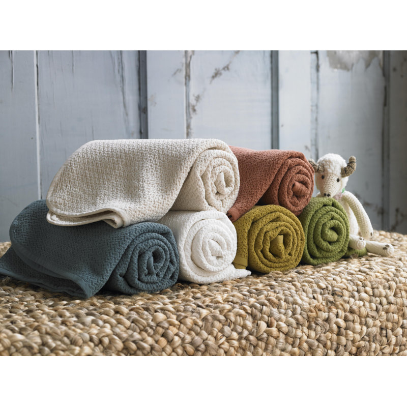 Twin White Organic Cotton Baby Throw Blanket