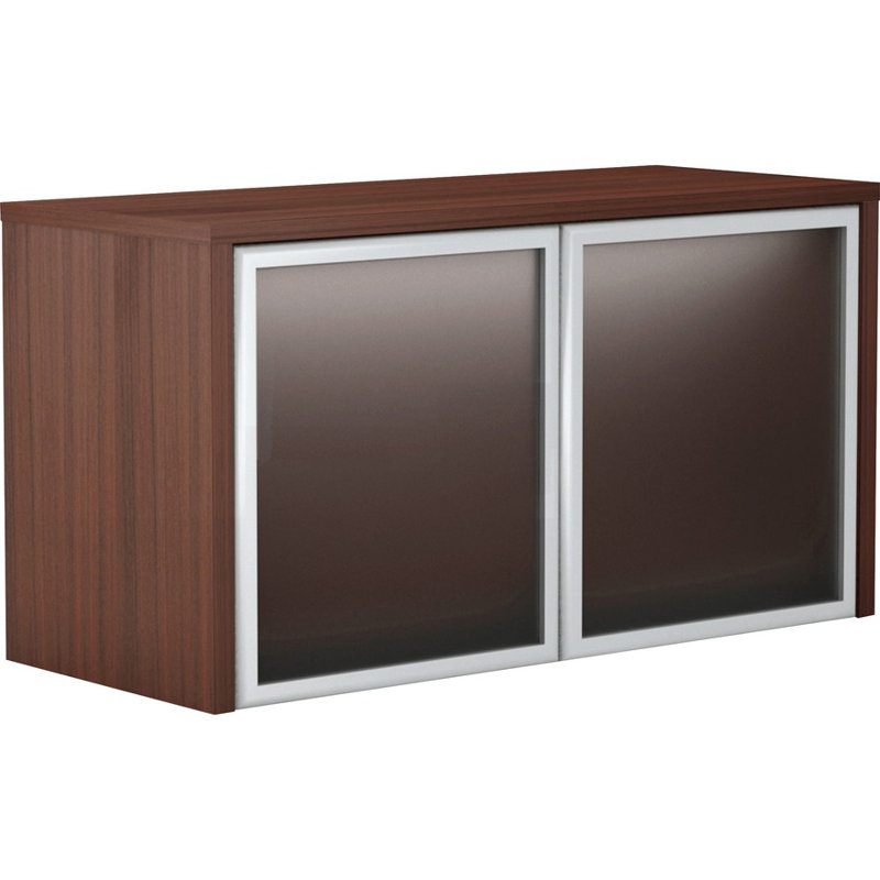 Espresso Laminate Wall-Mounted Desk Hutch