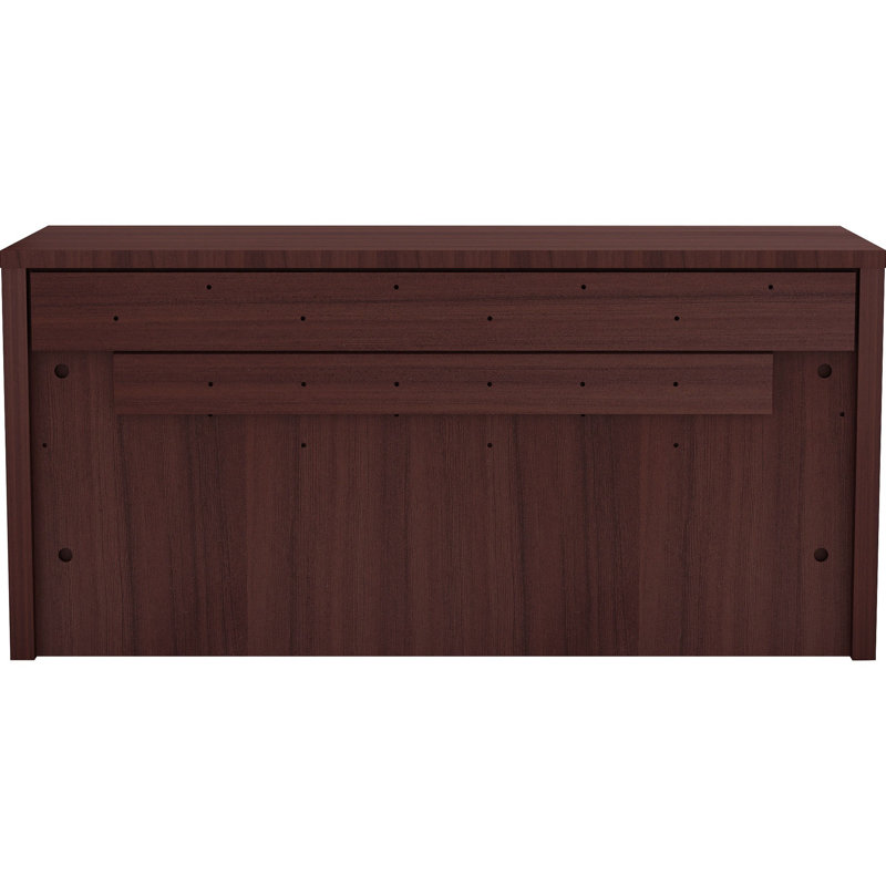 Espresso Laminate Wall-Mounted Desk Hutch