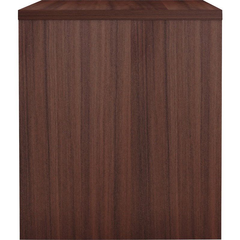 Espresso Laminate Wall-Mounted Desk Hutch