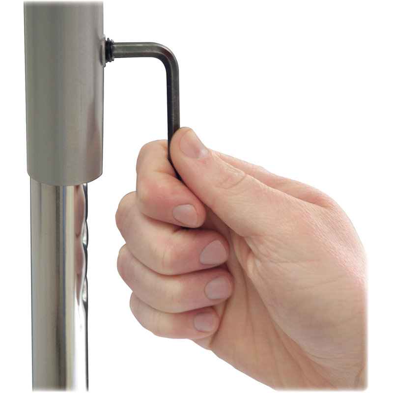 Silver Mist and Chrome Adjustable Classroom Table Legs