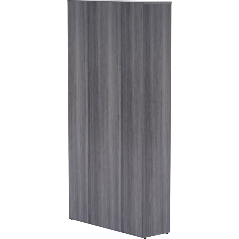 Weathered Charcoal Adjustable 6-Shelf Laminate Bookcase